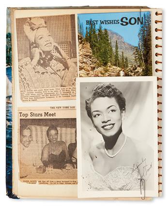 (MUSIC--JAZZ.) SCOTT, HAZEL. Three large personal scrapbooks.